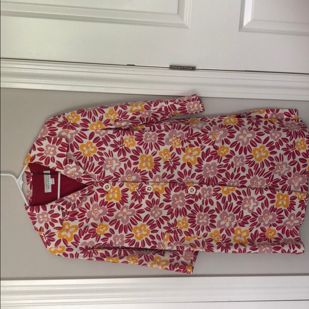Multi floral long jacket